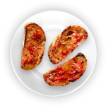 Garlic Bread With Cheese & Tomato 